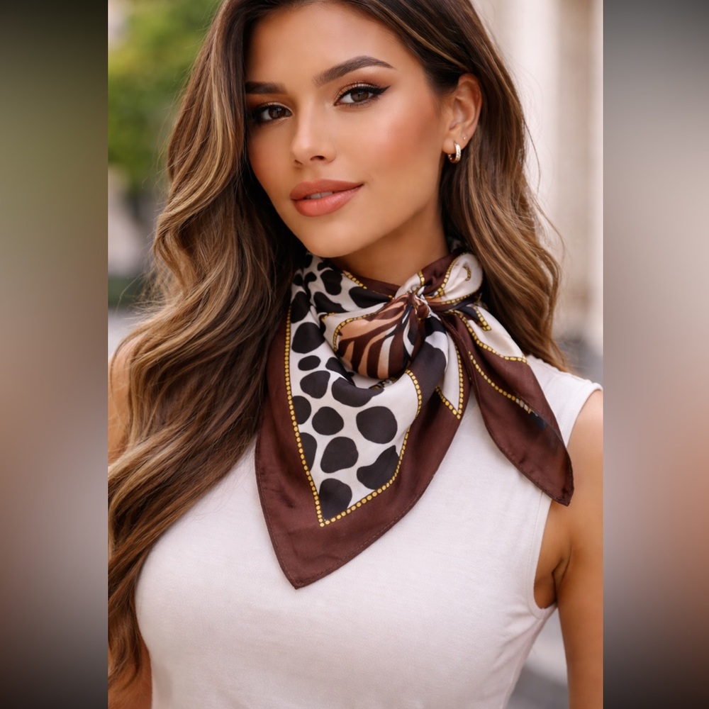 Animal Print Patterned Scarf